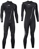 ZCCO Ultra-Stretch-Neoprenanzug, 3 mm, Frontreißverschluss, Ganzkörper-Tauchanzug, einteilig, für Männer und Frauen, Schnorcheln, Tauchen, Schwimmen, Surfen, Frauen L