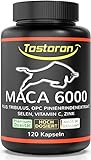 Tostoron MACA 6000 hochdosiert - hol dir den TOSTORON HAMMER direkt nach Hause! 120 Kapseln | Plus Tribulus, Pinienrindenextrakt, Vitamin C, Selen, Zink - laborgeprüft - 1 Dose (1 x 100 g)