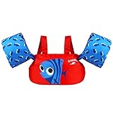 Gogokids Schwimmweste für Kleinkinder, Armbänder Kinder Schwimmweste mit Schultergurt Baby Floats Jacke Schwimmtrainings Vest für 2-6 Jahre Jungen Mädchen, Kinderarmbänder für 30-50 lbs (14-23 kg)