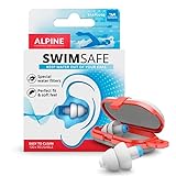Alpine SwimSafe Gehörschutz Ohrstöpsel zum Schwimmen - wasserdichte Ohrenstöpsel zum Wassersport – Halten Wasser fern und verhindern Infektionen - Bequemes hypoallergenes Material - Wiederverwendbar