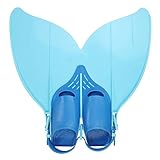 Yosoo Monoflosse Meerjungfrauen-Flosse zum Schwimmenlernen für Jugendliche Kinder Größe 34-40, blau