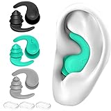 Schwimmen Ohrstöpsel, Verbesserte Wasserdichter wiederverwendbarer Silikon Ohrstöpsel mit Geräuschreduzierung geeignet für wasserdichte und lärmgeschützte Aktivitäten (3 Paar)