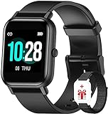 Smartwatch, Blackview R3 Fitness Tracker mit 1.3 Zoll HD Voll Touchscreen, Damen Herren Fitnessuhr mit SpO2 Pulsuhr Schrittzähler Schlafmonitor, 5ATM Wasserdicht Armbanduhr Smart Watch für Android IOS