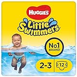 Huggies Little Swimmers Einweg-Schwimmwindeln für Babys und Kinder, Größe 2-3 (3-8 kg), 12 Bade-Windeln, Unisex
