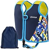 Limmys Premium Neopren Schwimmweste - Ideale Schwimmhilfe für Jungen und Mädchen - Extra Kordelzugtasche Inclusive, Europäische Marke, Verschiedene Größen (Dunkelblau, Groß)