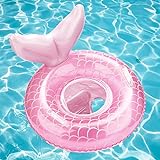 Flintronic Baby Schwimmring, Verstellbare Aufblasbare Schwimmsitz für Baby, Baby Schwimmhilfen Spielzeug, Baby Schwimmen Ring für Kinder 6 Monate Bis 3 Jahre (Meerjungfrau)